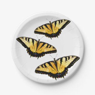 8 Paper Tellers Tiger Frack Schmetterlinge Pappteller