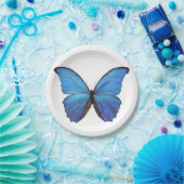 8 Papierplatte Blauer Morpho Schmetterling Pappteller (Party)