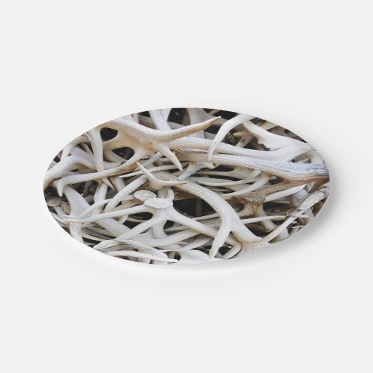 8 Papierplatten Elch Antler Pappteller (Schrägansicht)