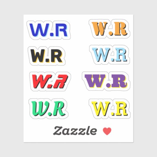 8 PCS - Mit Monogramm elektrische Vinyl-Decals Aufkleber (Blatt)