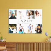 8 Personalisierte Familiennamen für Fotosammlungen Leinwanddruck (Insitu (Wohnzimmer))