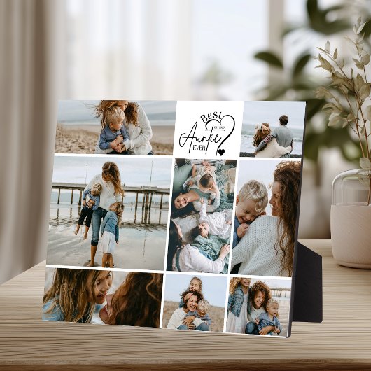 8 Personalized Best Aunt Photo Collage Fotoplatte