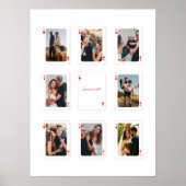 8 Photo Collage How Lucky Are We Playing Cards Poster (Vorne)
