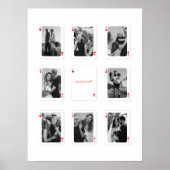 8 Photo Collage How Lucky Are We Playing Cards Poster (Vorne)
