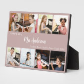 8 Photo Collage Music Teacher Appreciation Gift Fotoplatte (Seite)