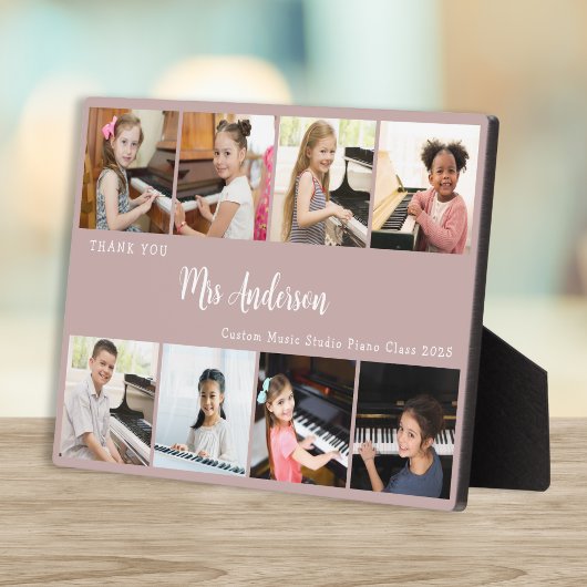 8 Photo Collage Music Teacher Appreciation Gift Fotoplatte