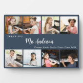 8 Photo Collage Music Teacher Appreciation Gift Fotoplatte (Vorderseite)