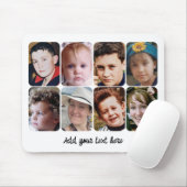 8 photo collage white black mousepad (Mit Mouse)