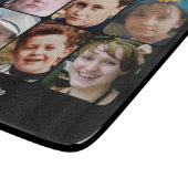 8 photo custom text black schneidebrett (Ecke)