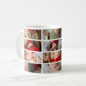 8 Photo Cute Santa Baby 1st Christmas Kaffeetasse (Vorderseite Links)