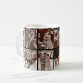 8 Photo Minimalist First Christmas Together Kaffeetasse (Vorderseite Links)