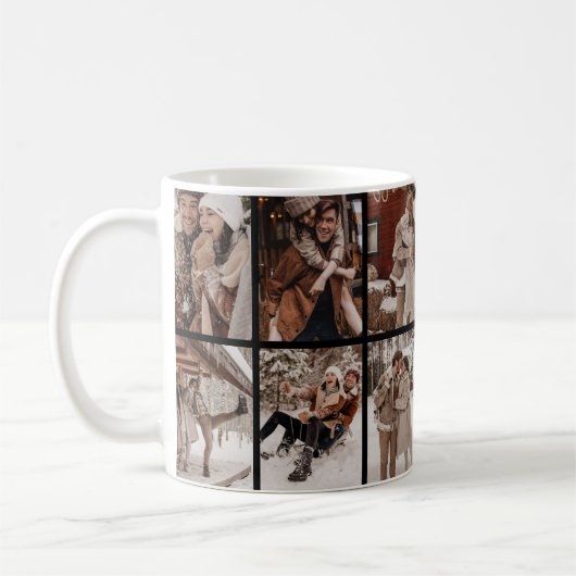 8 Photo Minimalist First Christmas Together Kaffeetasse (Links)