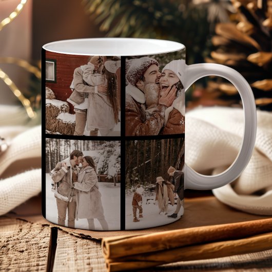 8 Photo Minimalist First Christmas Together Kaffeetasse