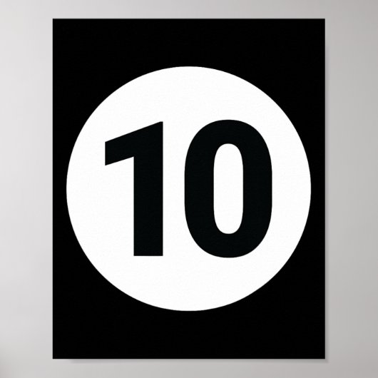 8 Pool Ball 10 Billard Halloween Gruppe M Poster (Vorne)