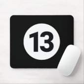 8 Pool Ball 13 Billard Halloween Gruppe Mousepad (Mit Mouse)