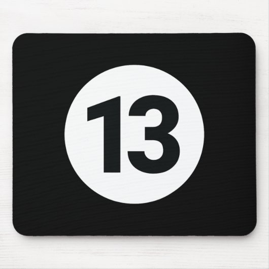 8 Pool Ball 13 Billard Halloween Gruppe Mousepad (Vorne)