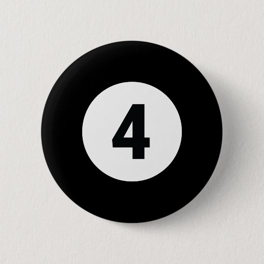 8 Pool Ball 4 Billiards Kostüm Halloween Gruppe Ma Button (Vorderseite)