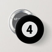 8 Pool Ball 4 Billiards Kostüm Halloween Gruppe Ma Button (Vorne & Hinten)