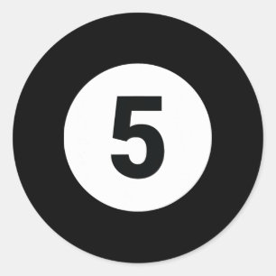 8 Pool Ball 5 Billard Kostüm Halloween Gruppen-Mat Runder Aufkleber