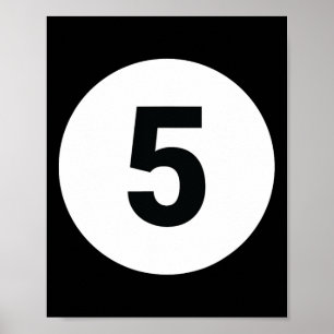 8 Pool Ball 5 Billiards Kostüm Halloween Gruppe Ma Poster