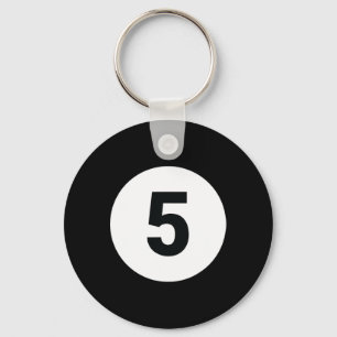 8 Pool Ball 5 Billiards Kostüm Halloween Gruppe Ma Schlüsselanhänger