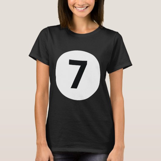 8 Pool Ball 7 Billiards KostümHalloween Gruppe Ma T-Shirt (Vorderseite)