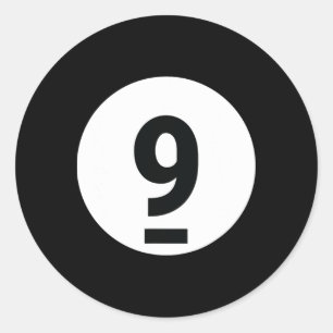 8 Pool Ball 9 Billiards Kostüm Halloween Gruppe Ma Runder Aufkleber