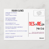 8 postales "French Clichés" con poema en Francés Postkarte (Rückseite)