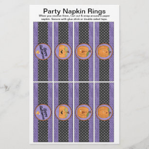 8 pro Blatt Halloween-Party Paper Napkin Rings