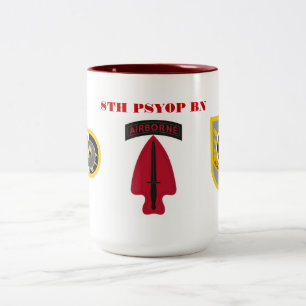 8. PSYOP BATAILLON-TASSE ZWEIFARBIGE TASSE