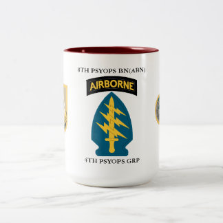 8. PSYOPS BN(ABN) 4. PSYOPS-GRUPPE  ZWEIFARBIGE TASSE