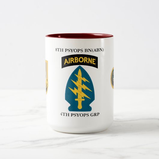 8. PSYOPS BN(ABN) 4. PSYOPS-GRUPPE ZWEIFARBIGE TASSE (Mittel)