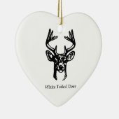8 Punkt-Dollar-weiße Schwanz-Rotwild Keramikornament (Rechts)