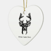 8 Punkt-Dollar-weiße Schwanz-Rotwild Keramikornament (Links)