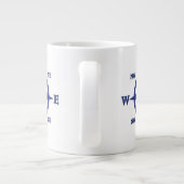 8-Punkte-Compass-Rose, Navy Blue Jumbo-Tasse (Rückseite)