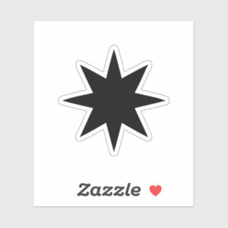 8-Punkte-Stern Aufkleber