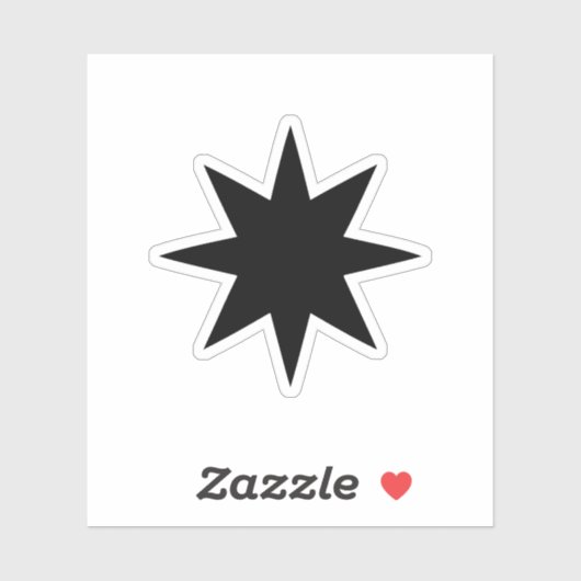 8-Punkte-Stern Aufkleber (Blatt)