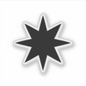 8-Punkte-Stern Aufkleber (Vorderseite)