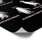 8 Rarest Pinguine of the World Funny Animals Poster (Ecke)