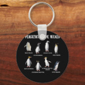 8 Rarest Pinguine of the World Funny Animals Schlüsselanhänger (Vorderseite)