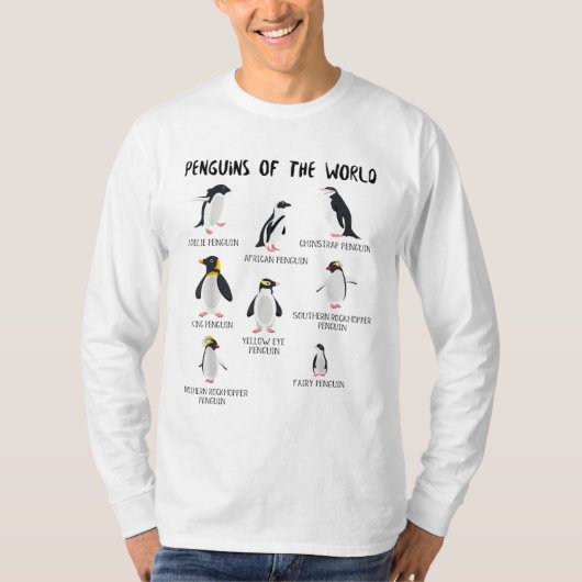 8 Rarest Pinguins of the World - Funny Animals T-Shirt (Vorderseite)