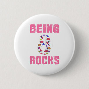 8 Rocks Birthday Girl Klettern Button