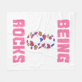 8 Rocks Birthday Girl Klettern Fleecedecke (Vorderseite (Horizontal))