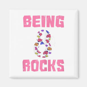 8 Rocks Birthday Girl Klettern Magnet