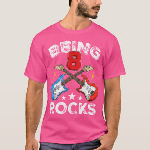 8 Rocks Gitarre acht Jahre Funny 8. Birthda T-Shirt