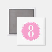 8 Rosa Kreis Magnet (Vorderseite/Rückseite)