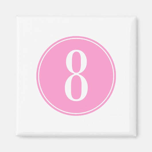 8 Rosa Kreis Magnet (Vorne)