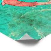 8 Rote und Gold Koi Fischfarbe Poster (Ecke)