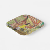 8 Salat oder Appetizer Papier Teller mit Wein (Gewinkelt)