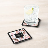 8 Sections Family Photo in Black Frame Getränkeuntersetzer (Rechte Seite)